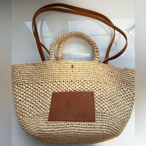 Bimba y Lola Raffia Large Tote Bag